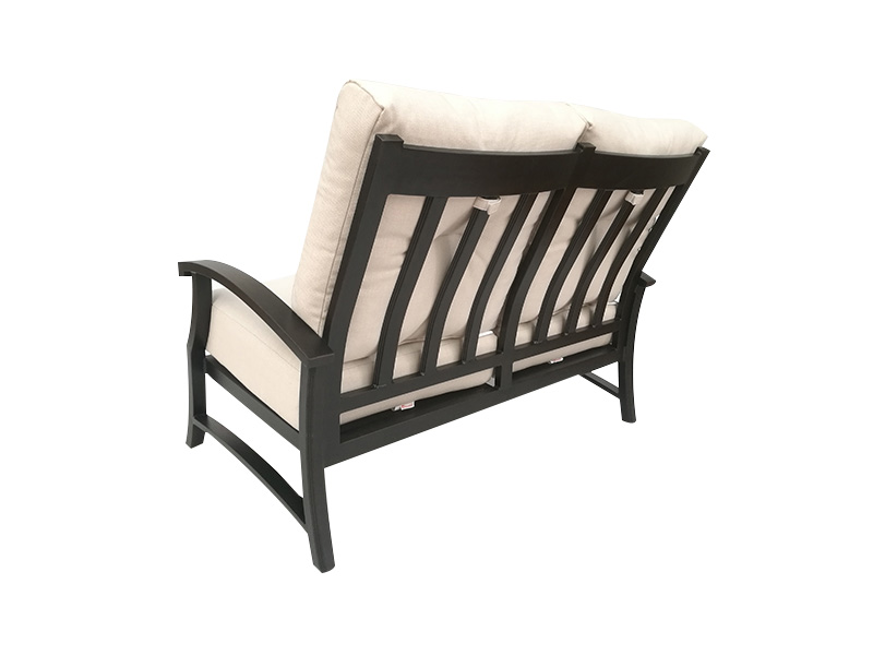 Lodge alderen bronse aluminium med puter Patio Loveseat