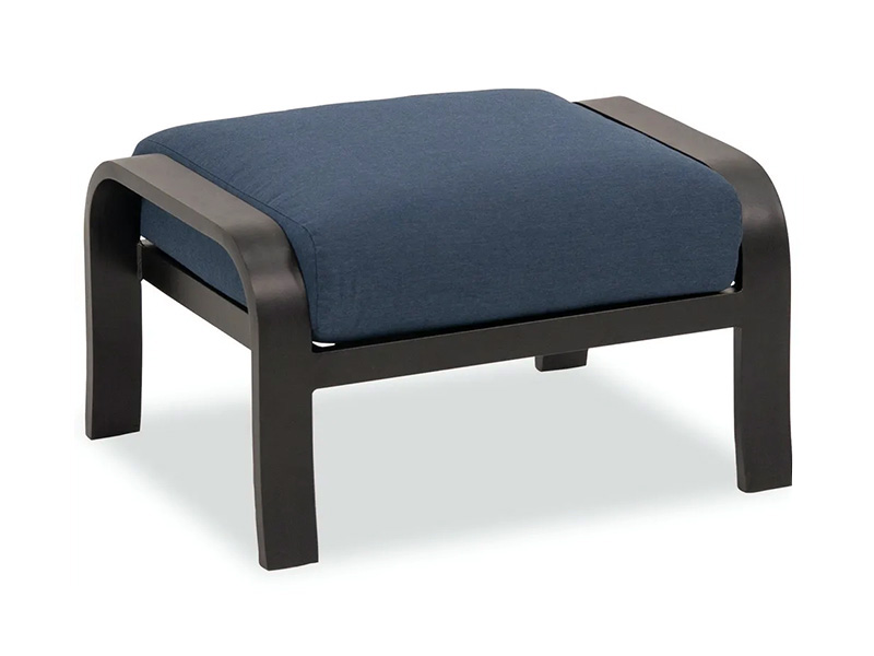 Solverv alderen bronse aluminium med puter Patio Ottoman