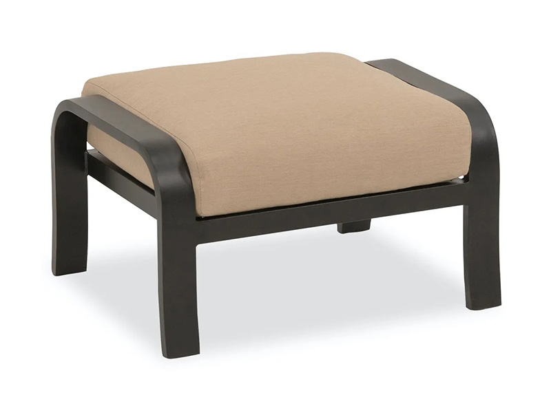 Solverv alderen bronse aluminium med puter Patio Ottoman