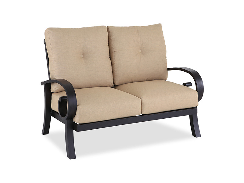 Solstice alderen bronse aluminium med puter Patio Loveseat