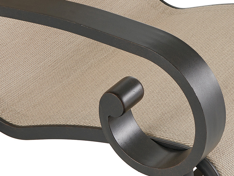 Solstice alderen bronse aluminium med slynge spisestuestol